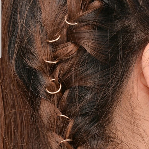 Gold Hair Rings - Picture 3 of 5